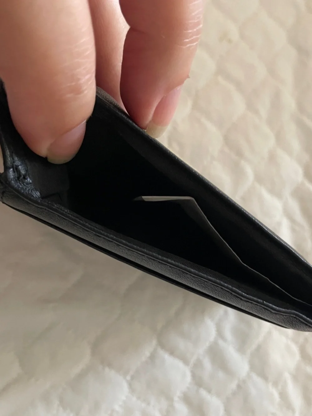 Kenneth Cole Black Leather Card Holder and Wallet Set